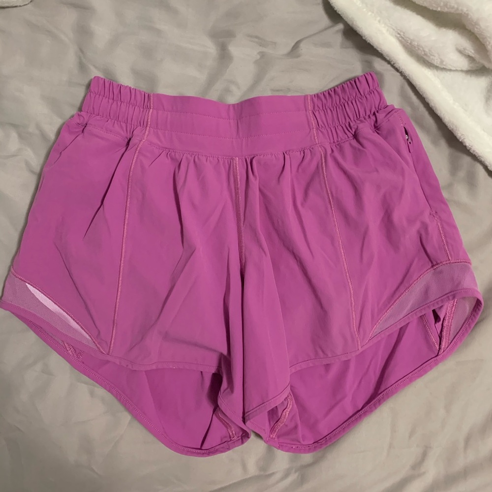 Lululemon Magenta glow shorts💗 size 4 tall